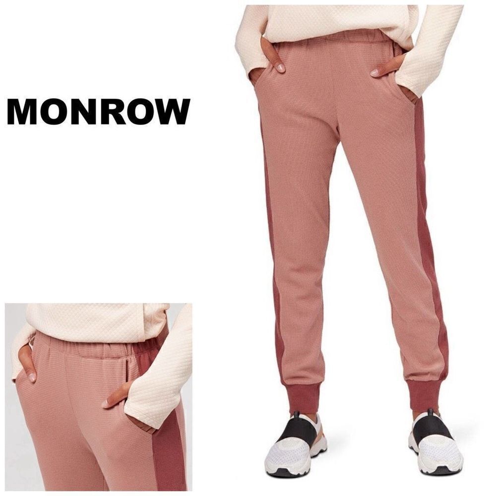 New. MONROW dusty rose jogger pants. Retails &139. Medium